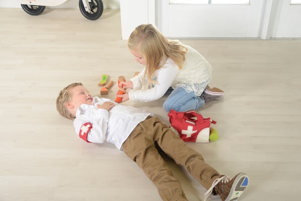 children playing paramedic