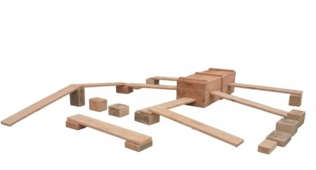 Natural Block & Plank Set available from Play'n'Learn
